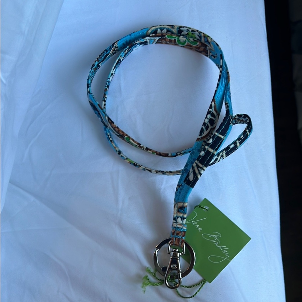 Vera Bradley Blue and Green Key Card Holder